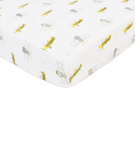 Airplane Animals Crib Sheet
